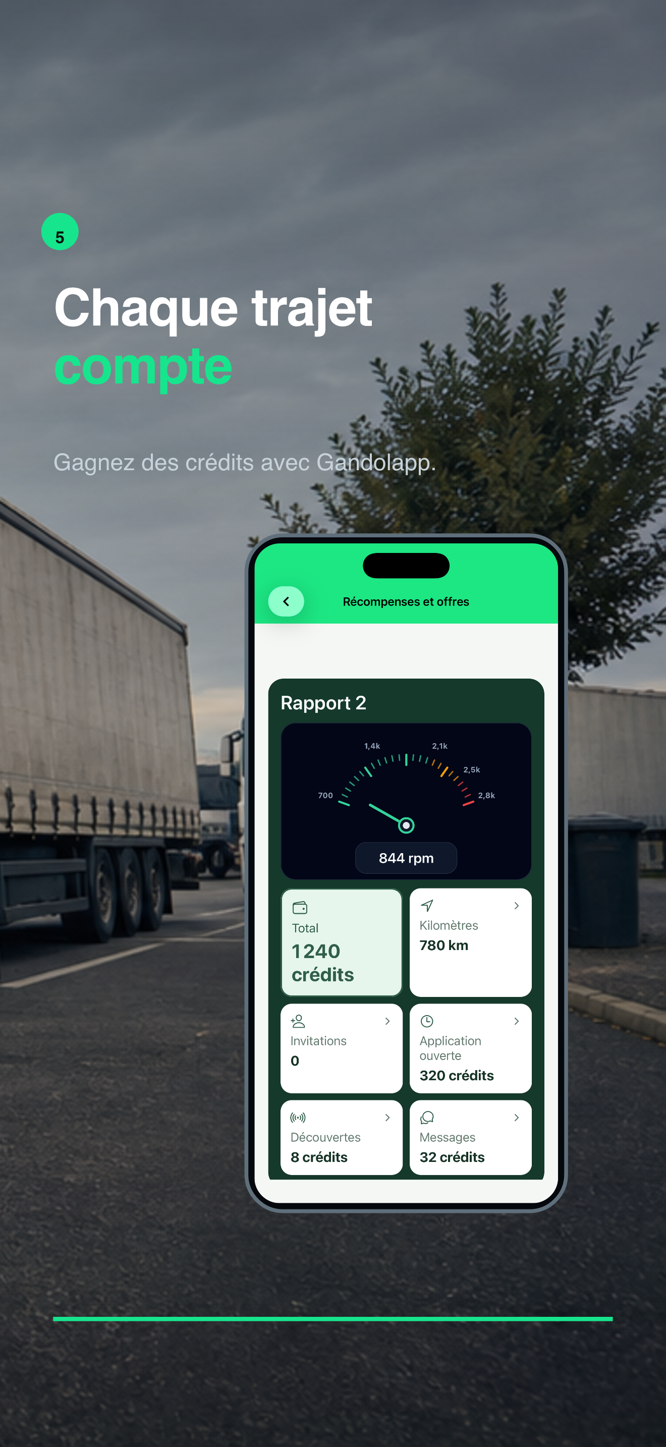 Chaque Trajet Compte - Gagnez des crédits avec Gandolapp.